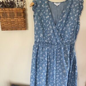 Time and Tru Blue Floral Mini Dress